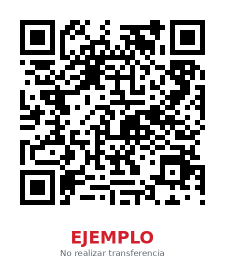 Código QR de ejemplo para la segunda cuenta de donaciones