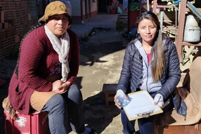 Visita de seguimiento en comunidad.